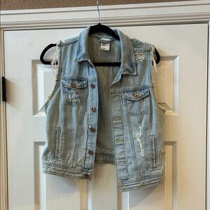 H&M Light Blue Denim Vest